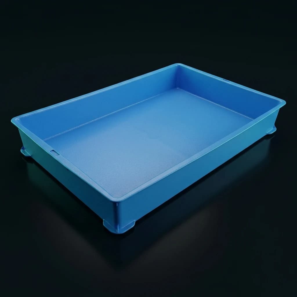 Food Tray 263x152x30mm - shallow stackable food-grade tray